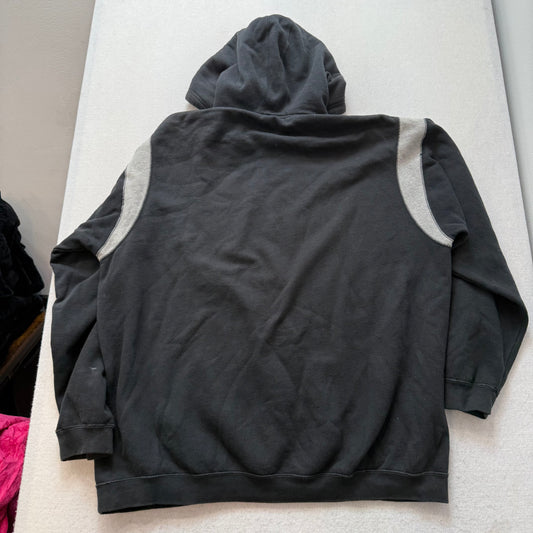 U.S. Polo Assn Men's Faded Black Cotton Pullover Hoodie Kangaroo Pocket Size 2XL