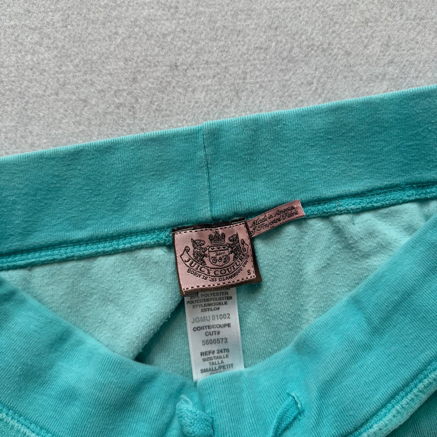 Vintage Juicy Couture Women's Turquoise Velour Flared Track Pants Y2K Size S