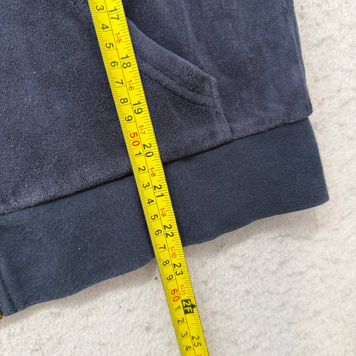Juicy Couture Women's Navy Blue Velour Tracksuit Set Hoodie & Pants Y2K Size M