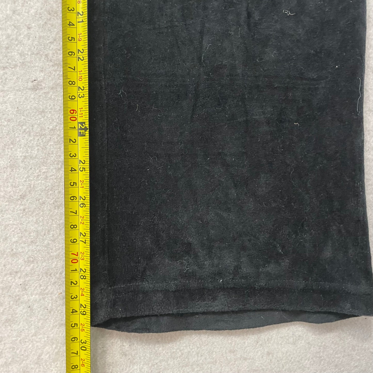 Vintage Juicy Couture Women's Black Velour Flared Track Pant Drawstring Size S