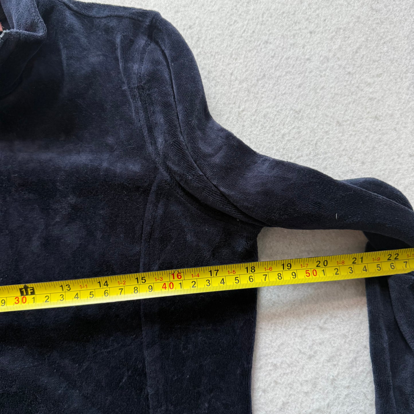 Juicy Couture Women's Navy Blue Velour Full Zip Track Jacket Classic Y2k Size M