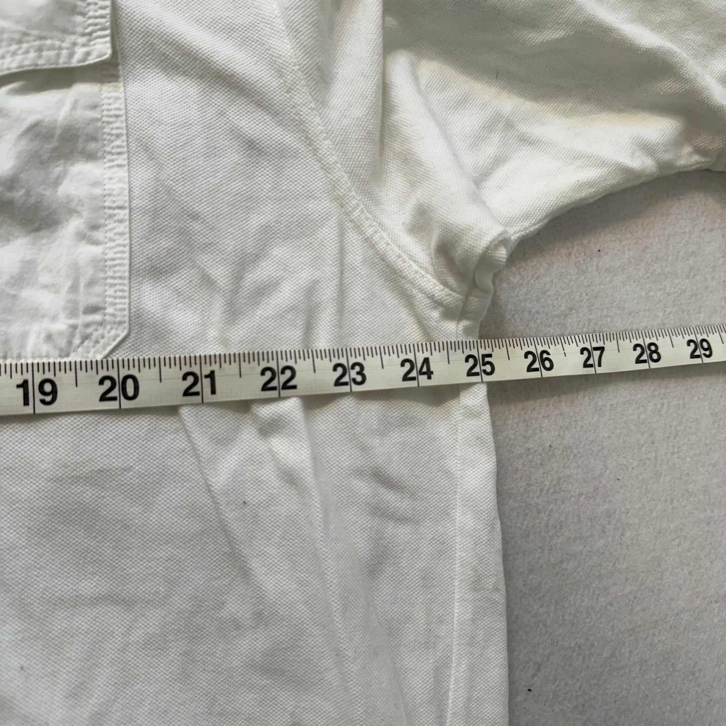 Ecko Unltd White Polo Shirt Skull Back Graphic Chest Pockets Embroidered Size XXL