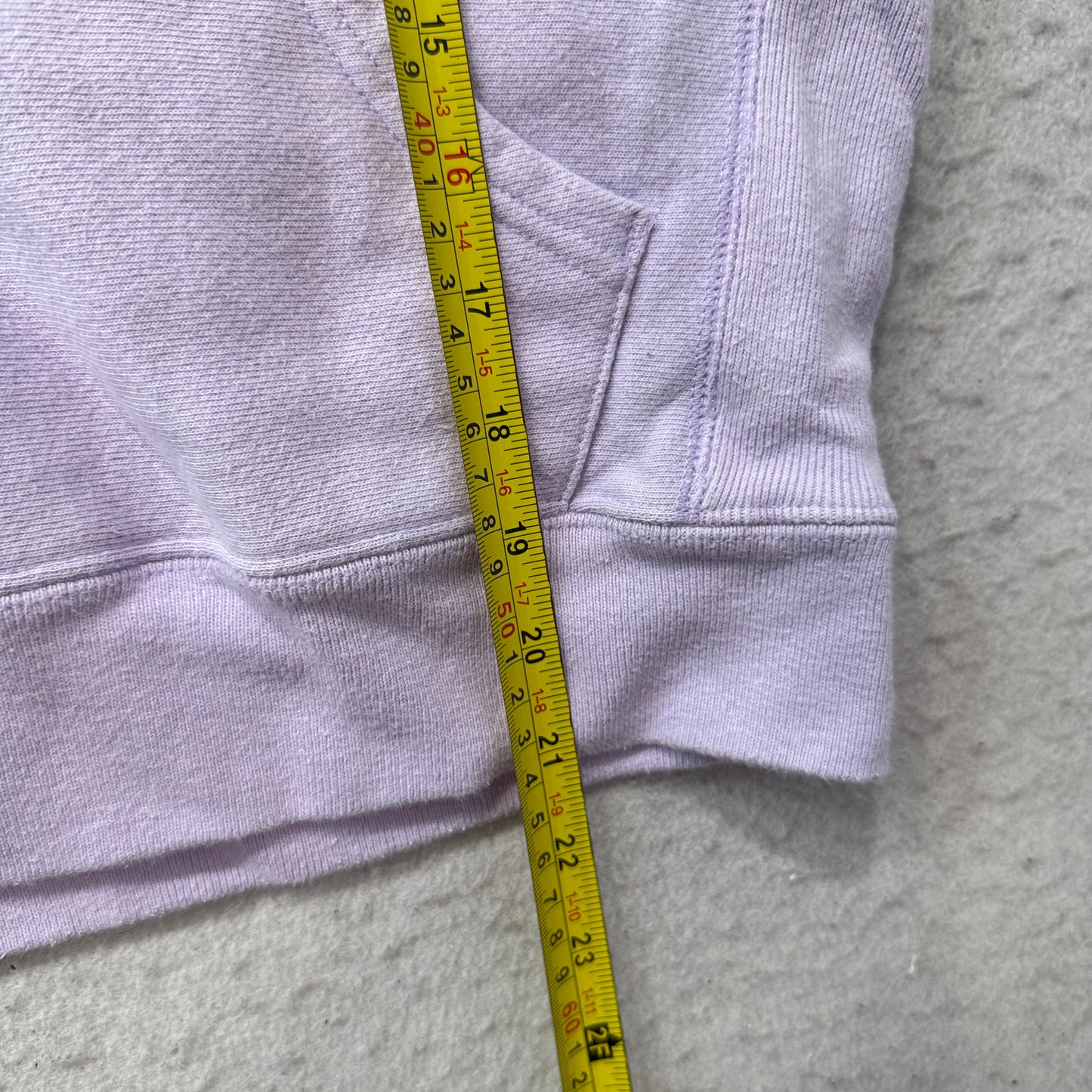 Champion Reverse Weave Women's Lavender Fleece Cropped Hoodie Pullover Size M