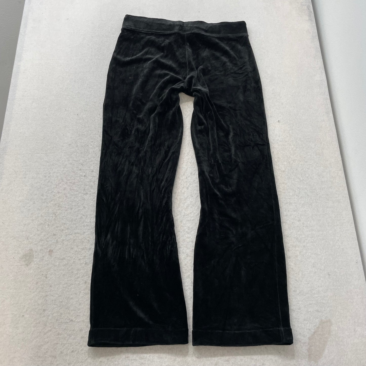 Vintage Juicy Couture Women's Black Velour Tracksuit Set Jacket & Pant Size M/S