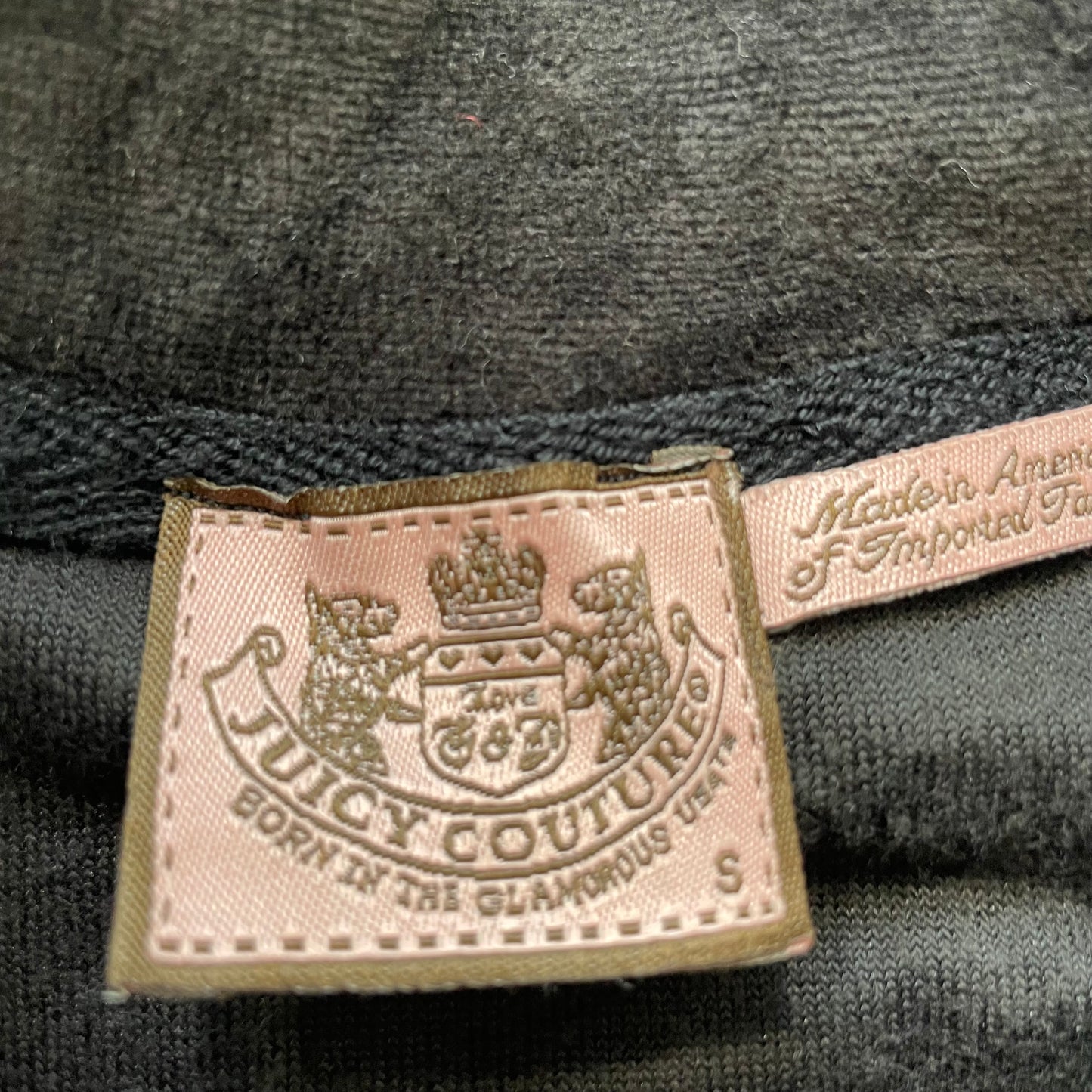 Vintage Juicy Couture Women Dark Brown Velour Zip-Up Track Jacket Classic Size S