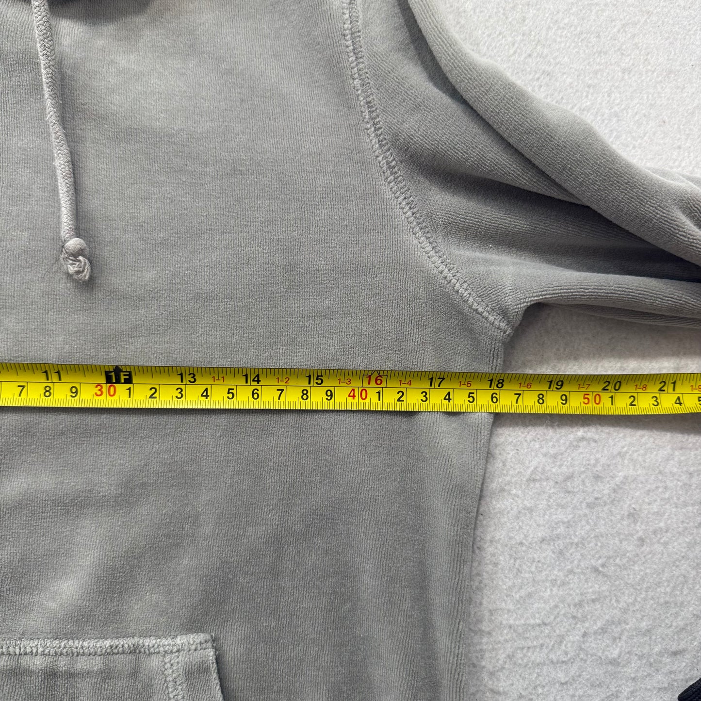 Vintage Juicy Couture Womens Gray Velour Zip-Up Hoodie Pockets Drawstring Size L