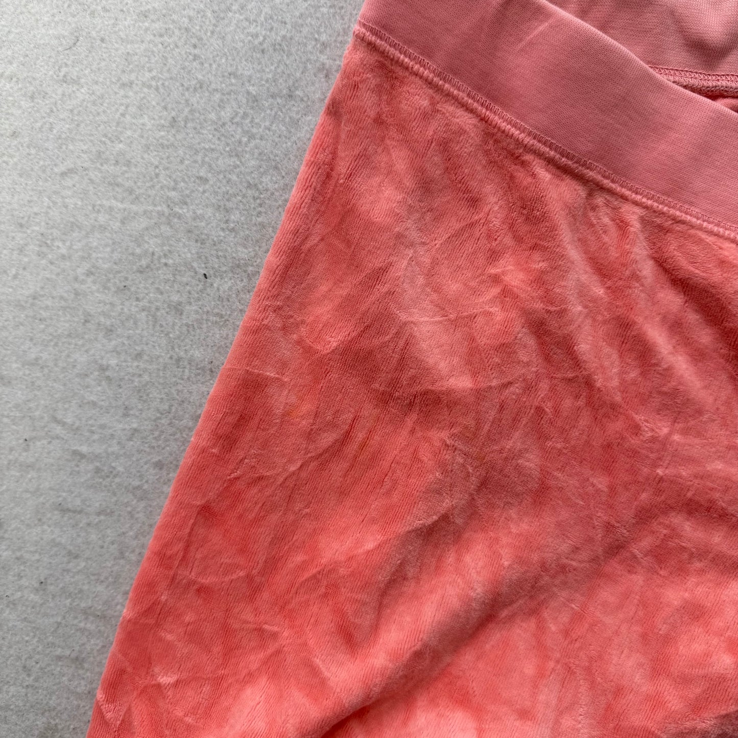 Juicy Couture Kiss Moi Juicy Womens Peach Velour Flared Track Pant Casual Size L