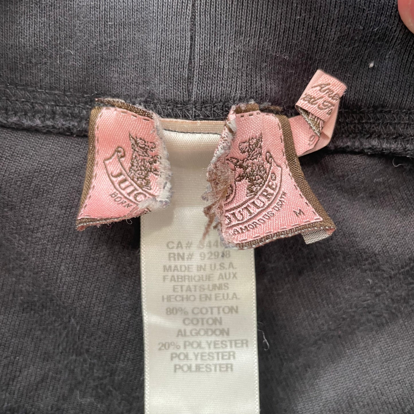 Juicy Couture Women's Black Velour Tracksuit Set Graphic Glitter Logo Y2k Size M
