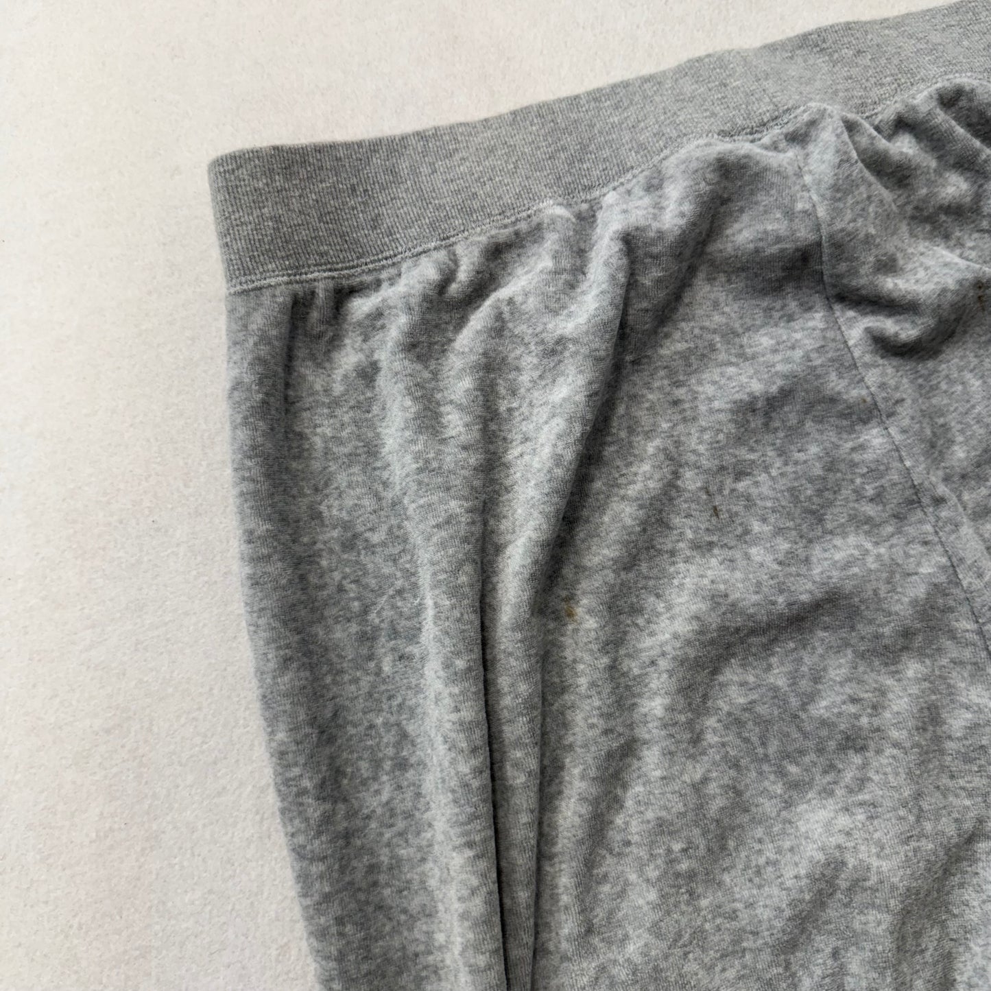 Juicy Couture Women's Heather Gray Velour Flared Track Pant Loungewear Size XL