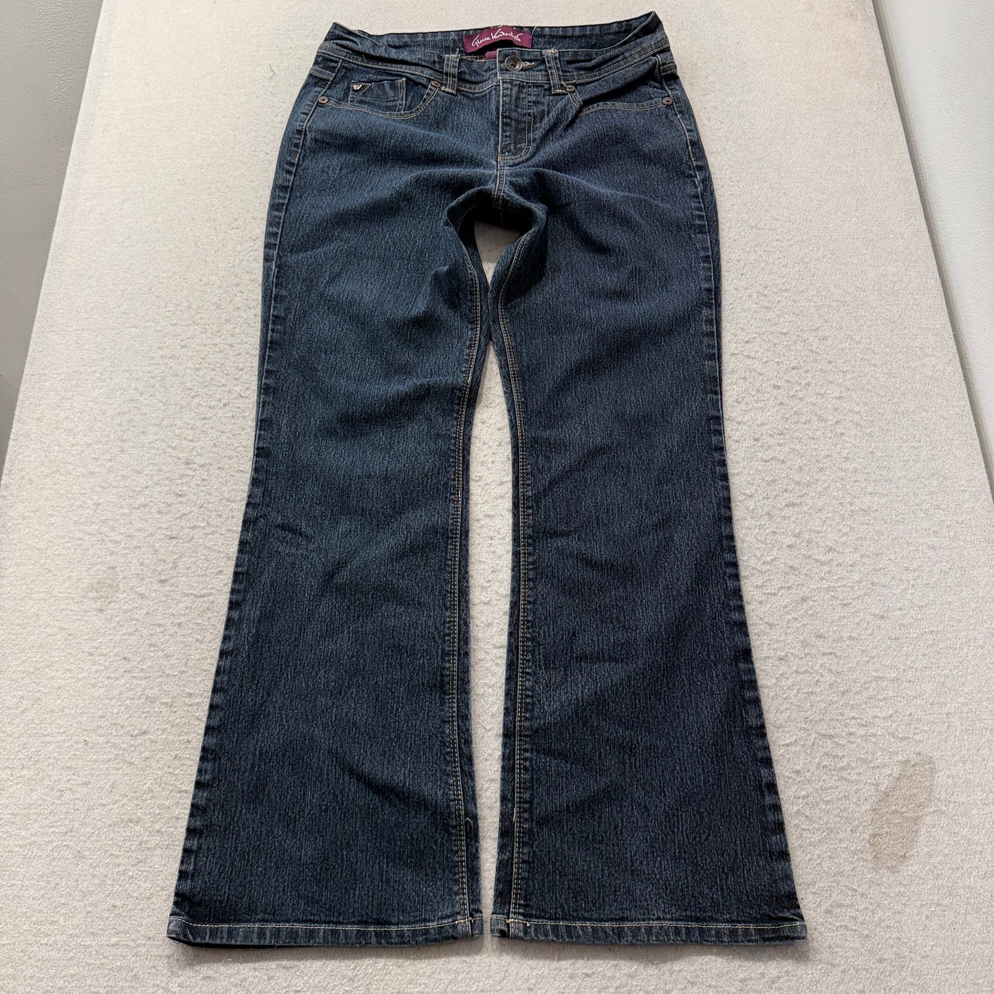 Gloria Vanderbilt Women's Blue Denim Bootcut Jeans Pockets Zip-Fly Size W32