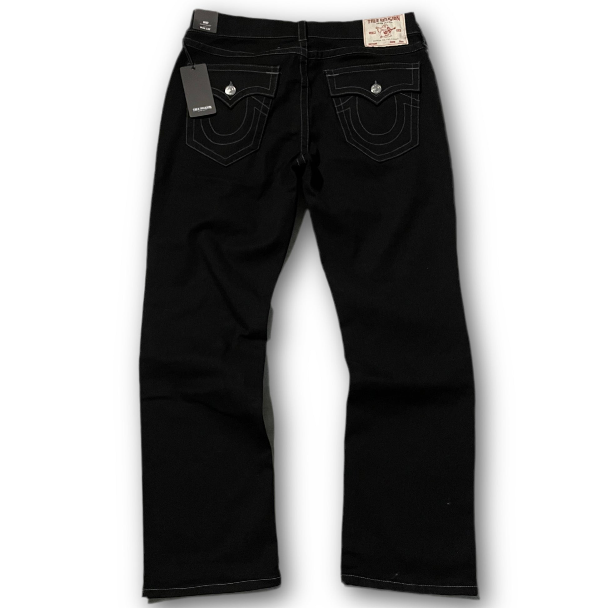 TRUE RELIGION RICKY STRAIGHT BLACK JEANS - Clean Curriculums 