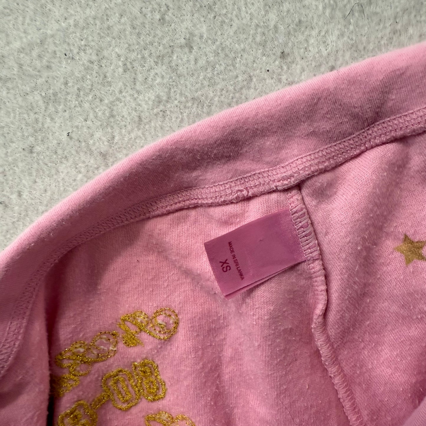PINK by Victoria's Secret Women's Pink Velour Flared Track Pant Low Rise Size XS