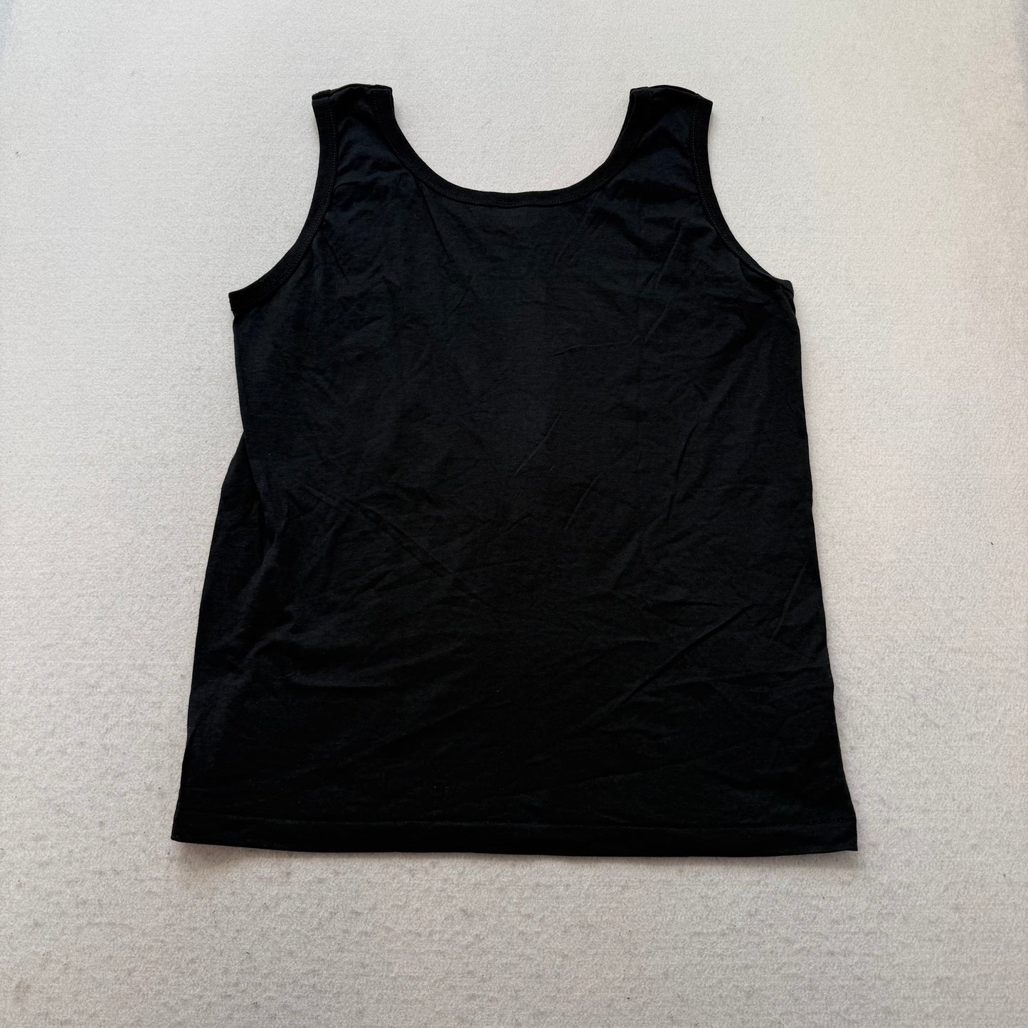 Screen Stars Men's Black Cotton Blend Batman Symbol Logo Tank Top Classic Size M