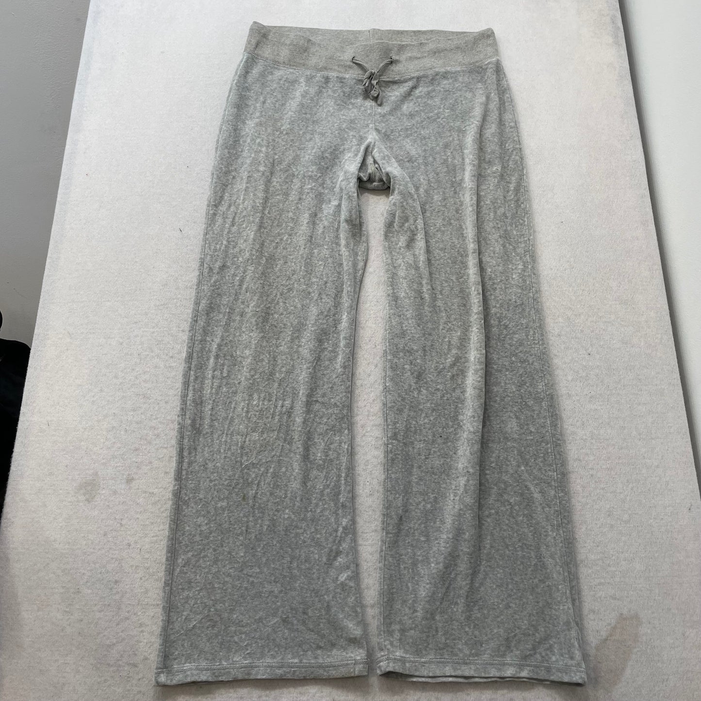 Juicy Couture Women's Gray Velour Tracksuit Set Zip-Up Hoodie & Pant Size M/L