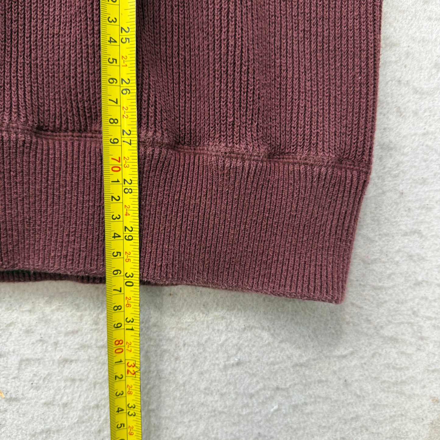 Eddie Bauer Men's Maroon Pullover Ribbed Knit Henley Sweater Classic Size LT