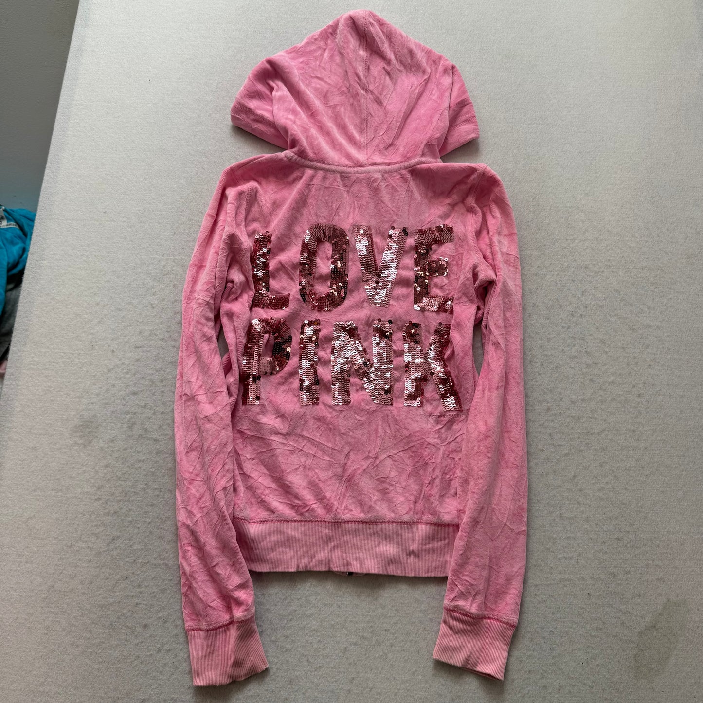 Victoria's Secret PINK Women's Pink Sequin Love Velour Tracksuit Set Size S/XS