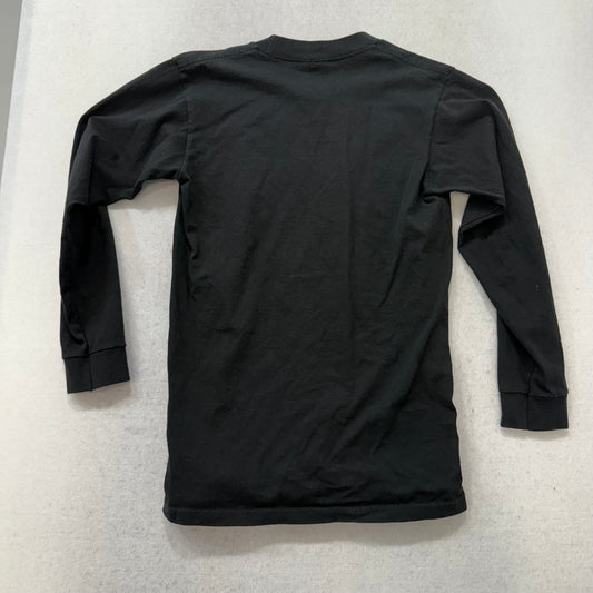 Pro Club Men's Solid Black Cotton Shirt Long Sleeve Crew Neck Streetwear Size S