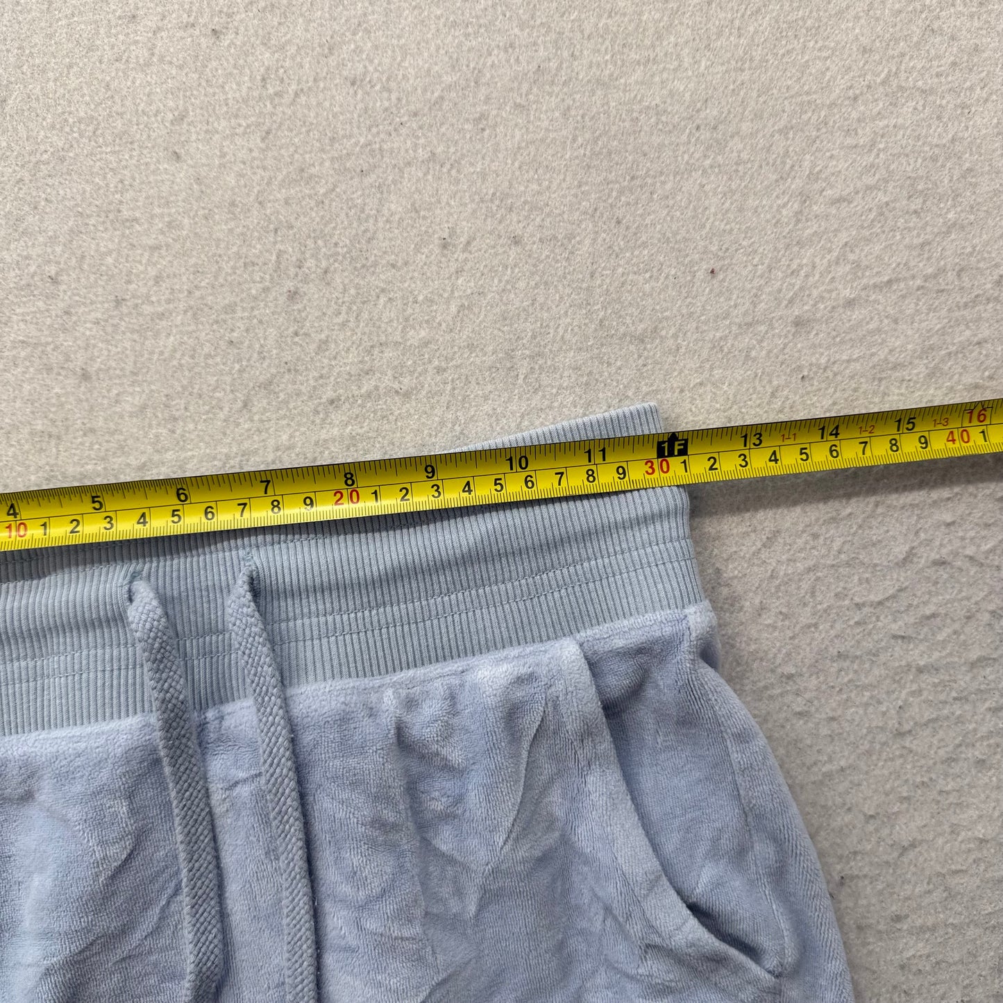 Vintage Juicy Couture Women's Slate Blue Velour Flared Leg Track Pants Size S