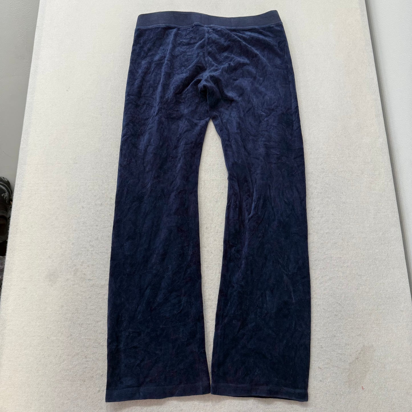 Juicy Couture “Juicy Coconut” Navy Velour Tracksuit Set Hoodie & Pants Size XL