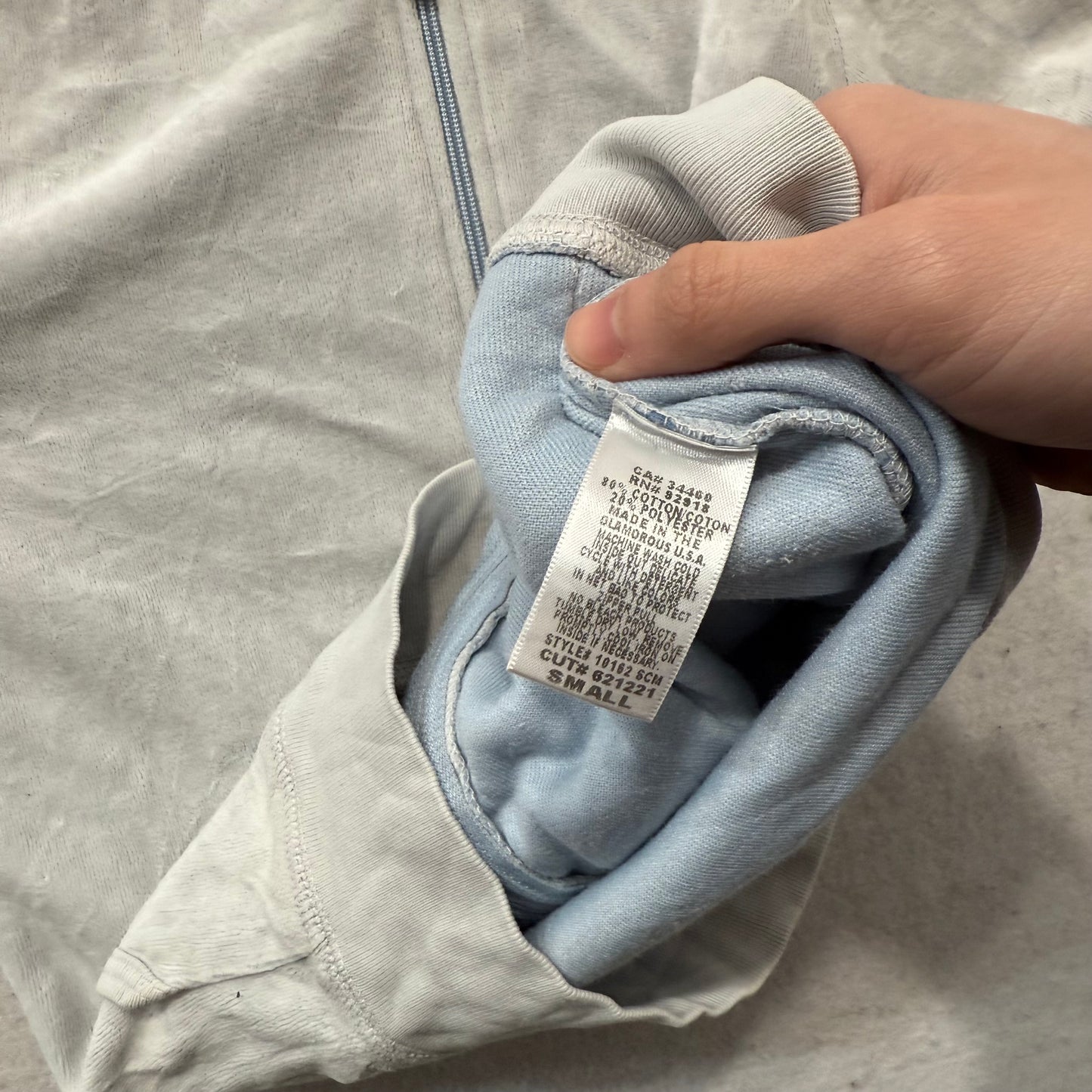 2003 Vintage Juicy Couture Sweet Coutute O’mine Womens Gray Velour Hoodie Size S