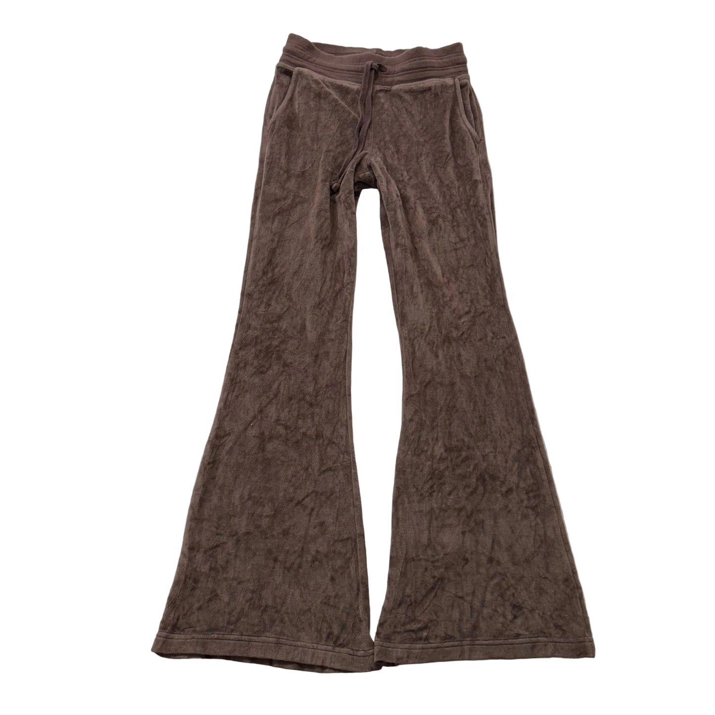 Vintage Juicy Couture Women's Brown Velour Flared Track Pant Bell Bottom Size S