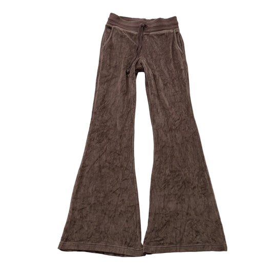 Vintage Juicy Couture Women's Brown Velour Flared Track Pant Bell Bottom Size S