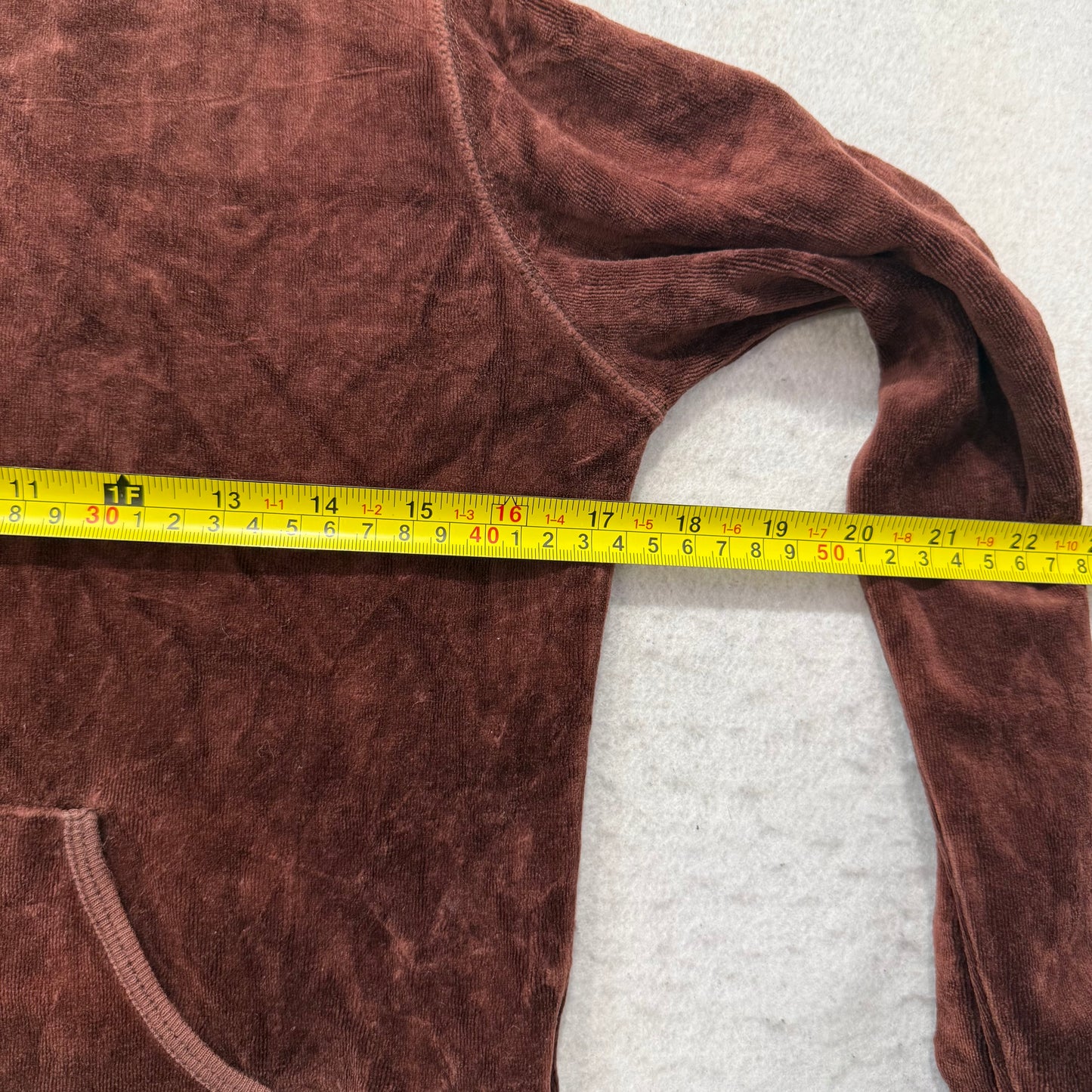 RARE Vintage Juicy Couture Scottie Dogs Womens Brown Velour Zip-Up Hoodie Size S