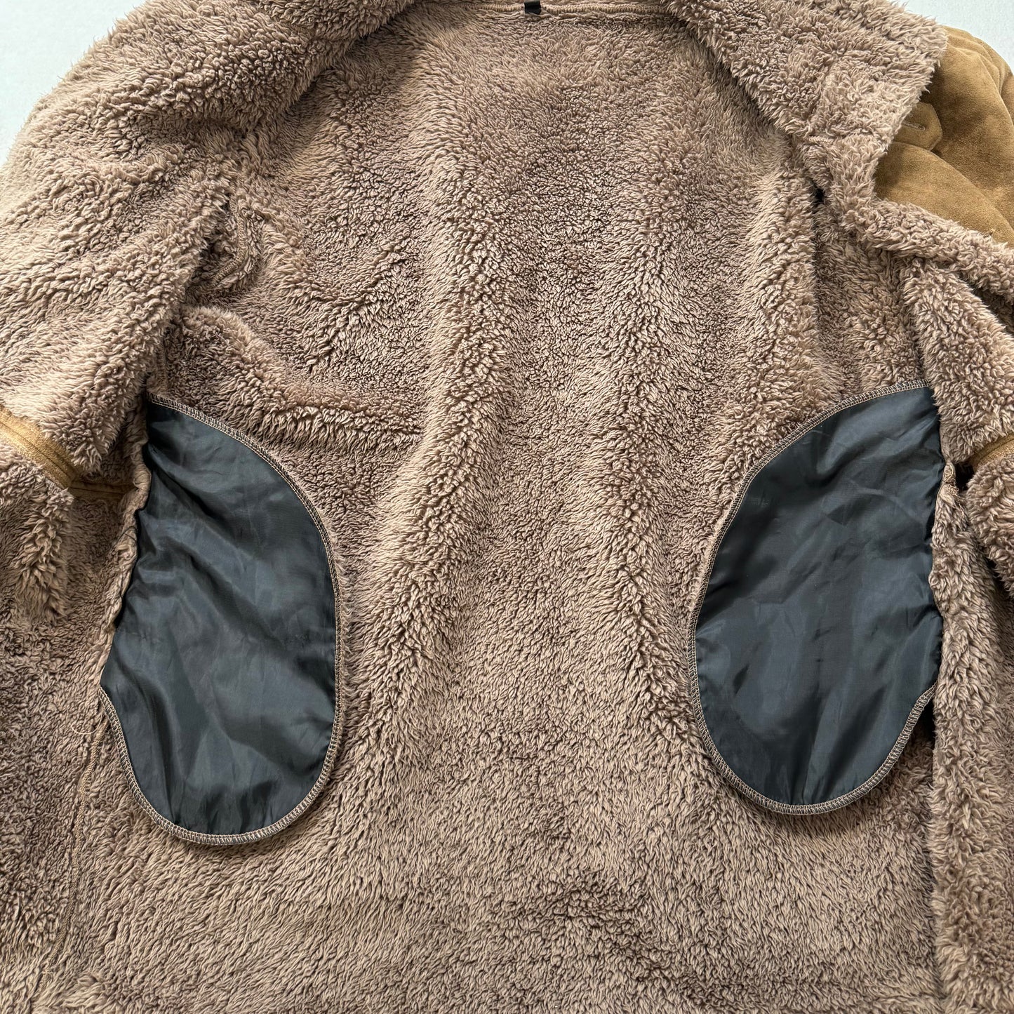 Vintage Brown Jacket with Textured Collar and Hem Trim - Clean Curriculums 