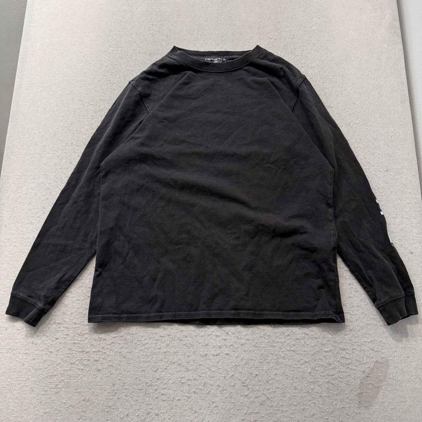 Carhartt Men's Black Loose Fit Sweatshirt Pullover Long Sleeve Classic Size M