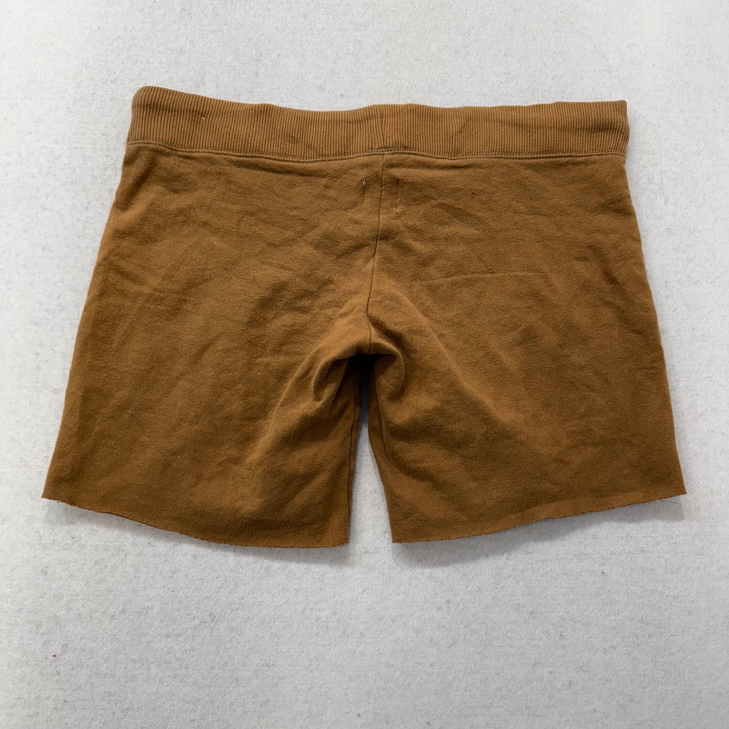 Aéropostale Women's Brown Cotton Blend Cropped Athletic Sweat Shorts Logo Size M