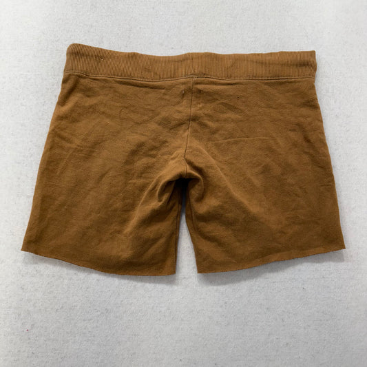 Aéropostale Women's Brown Cotton Blend Cropped Athletic Sweat Shorts Logo Size M