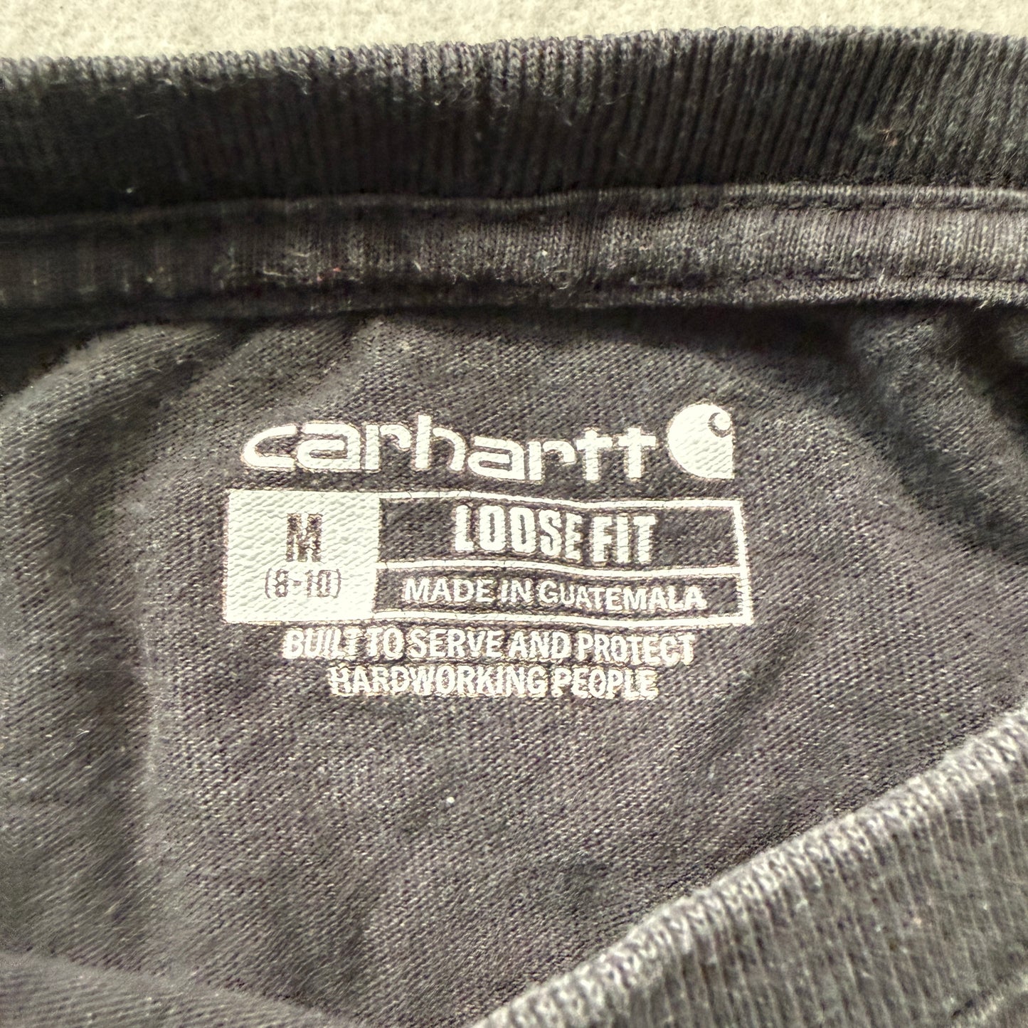 Carhartt Men's Black Loose Fit Sweatshirt Pullover Long Sleeve Classic Size M