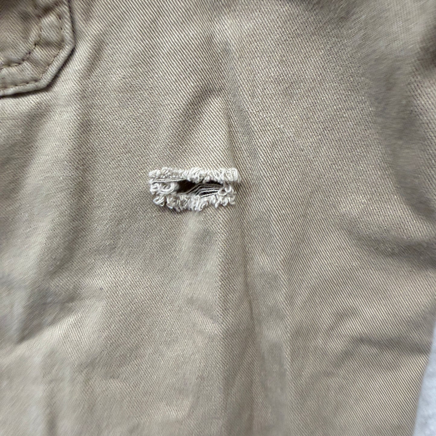 Wrangler Men's Khaki Cotton Relaxed Fit Cargo Pants Distressed Pocket Size 38x32