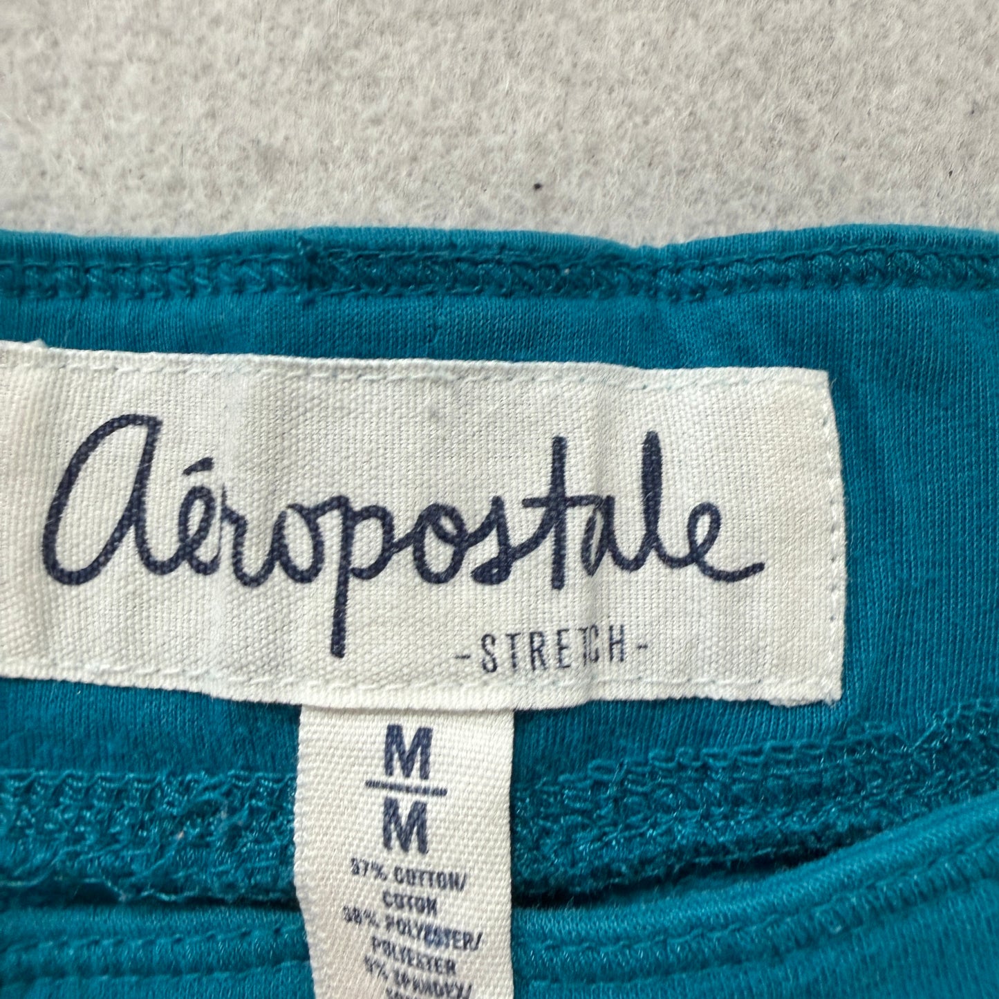 Aeropostale Women's Teal Blue Sweatpants Stretch Drawstring Loungewear Size M