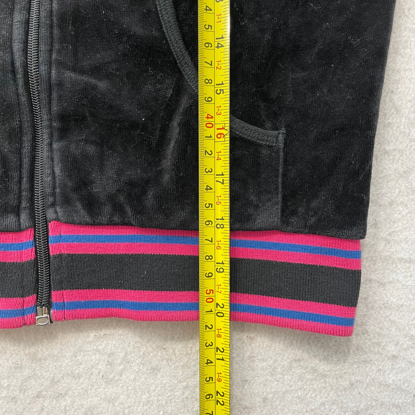 Vtg Juicy Couture Women's Black Velour Tracksuit Set Hoodie & Flared Pant Size S