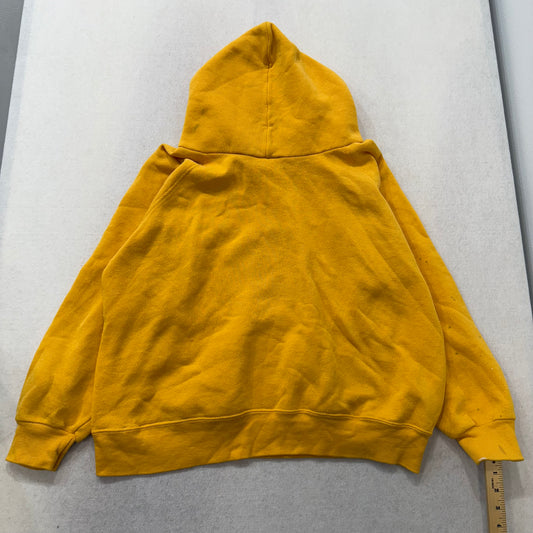 80s Vintage Bassett-Walker Mustard Yellow Pullover Hoodie Kangaroo Pocket Size L