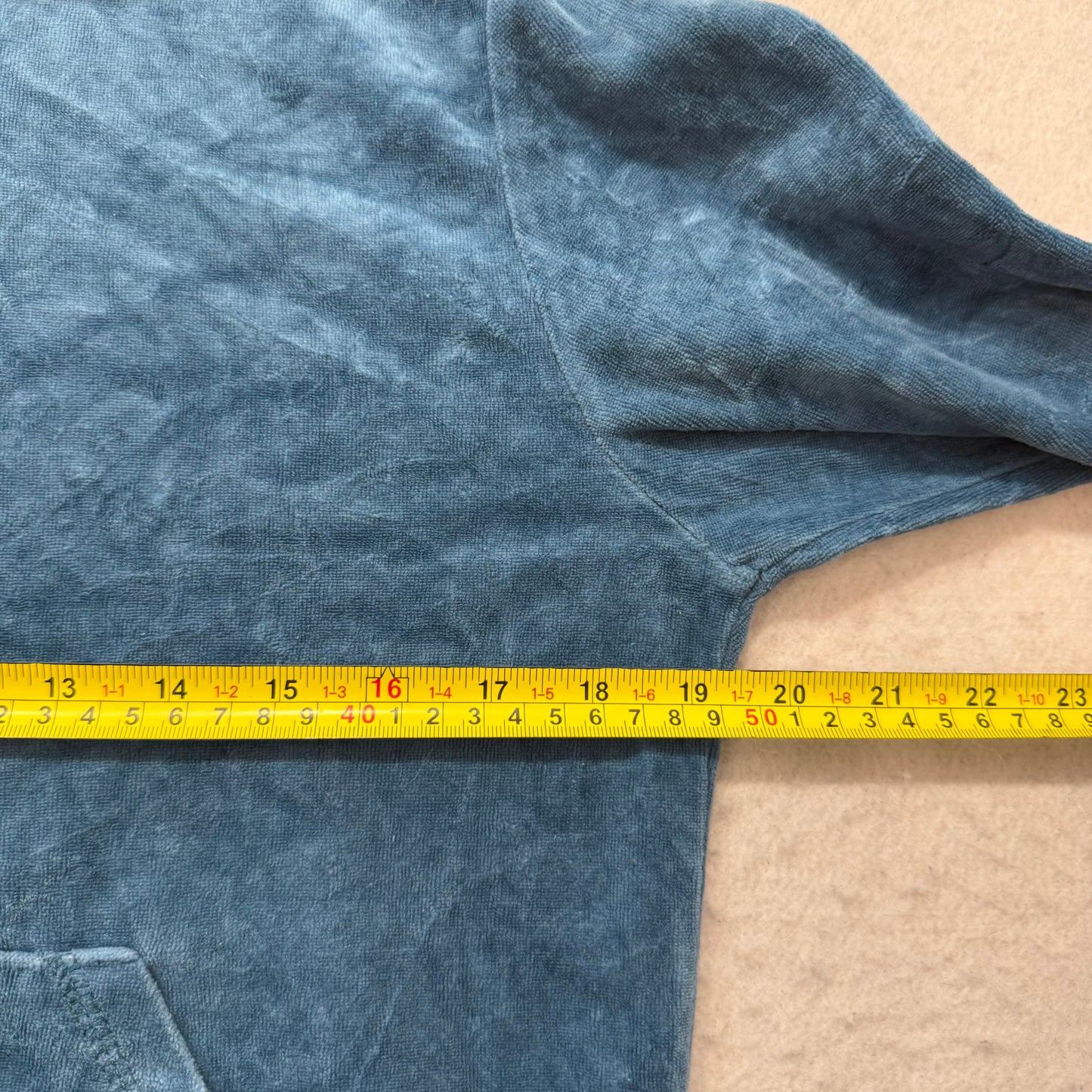 Vintage Juicy Couture Women's Steel Blue Velour Zip-Up Hoodie Pockets Y2k Size S