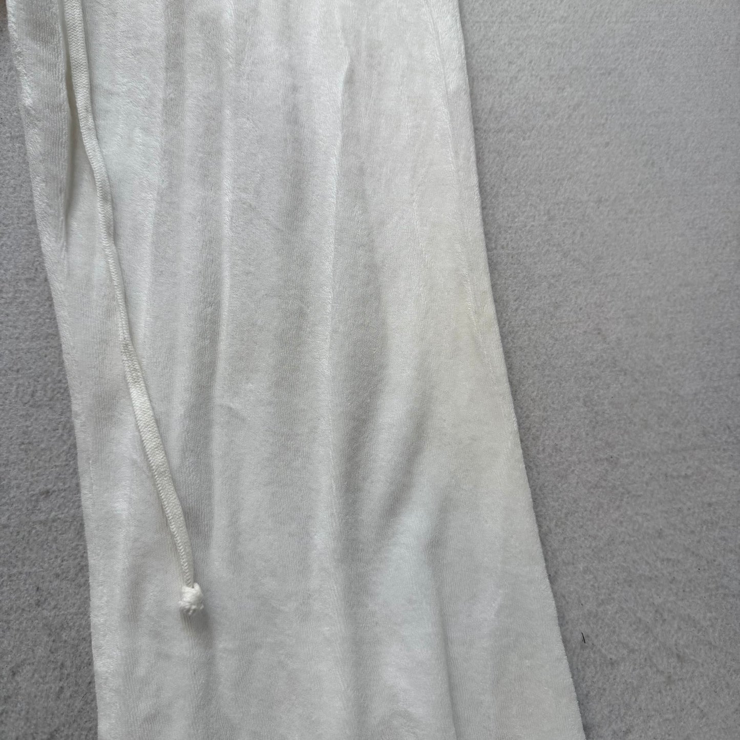 2003 Vintage Juicy Couture Women's White Terry Cloth Flared Track Pants Size M