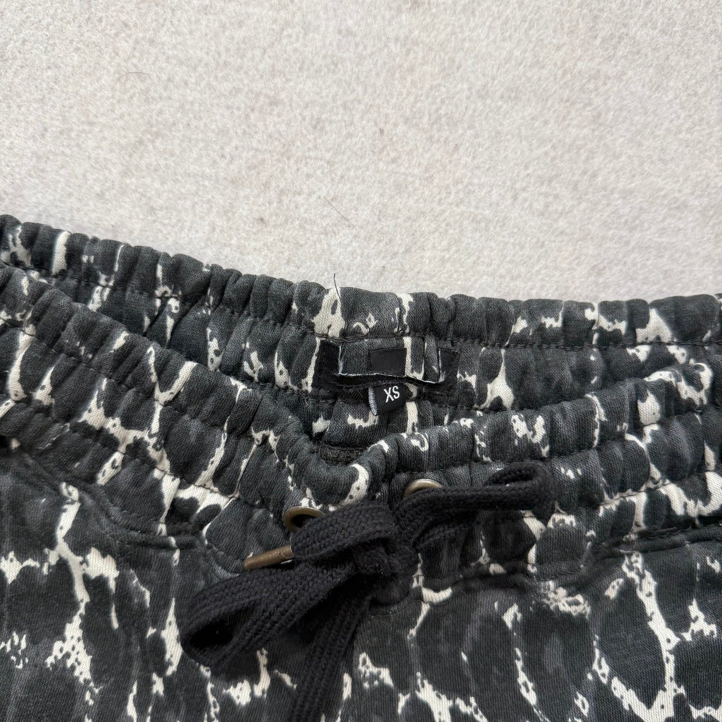 Ed Hardy Women Black Leopard Print Velour Flare Track Pant Eagle Graphic Size XS