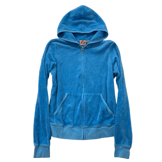 Vintage Juicy Couture royal blue terry cloth full zip hoodie size L