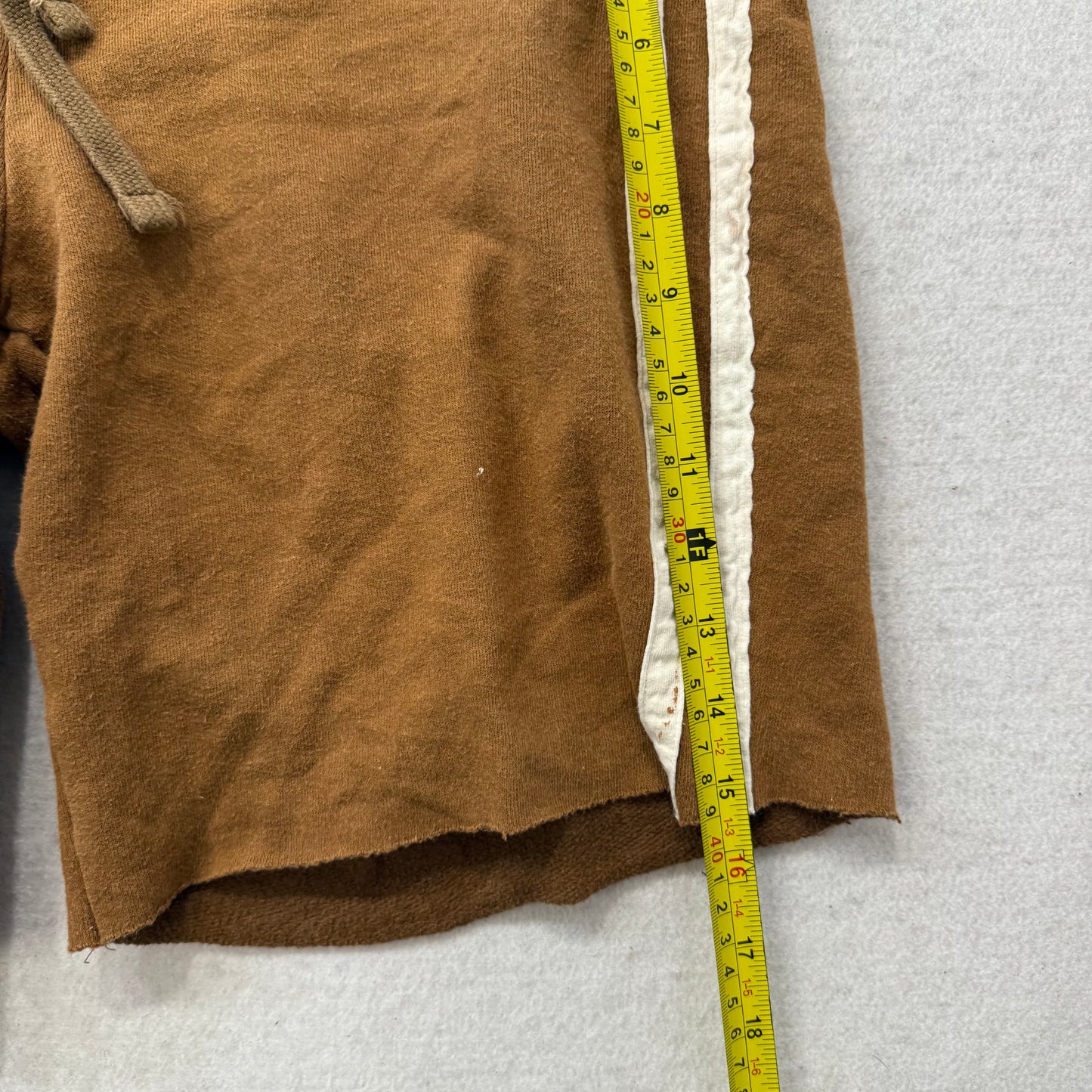 Aéropostale Women's Brown Cotton Blend Cropped Athletic Sweat Shorts Logo Size M