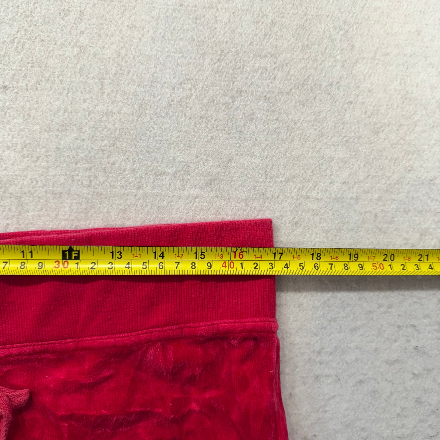 Bebe Women's Chili Pepper Red Velour Flared Track Pant Drawstring Preppy Size M