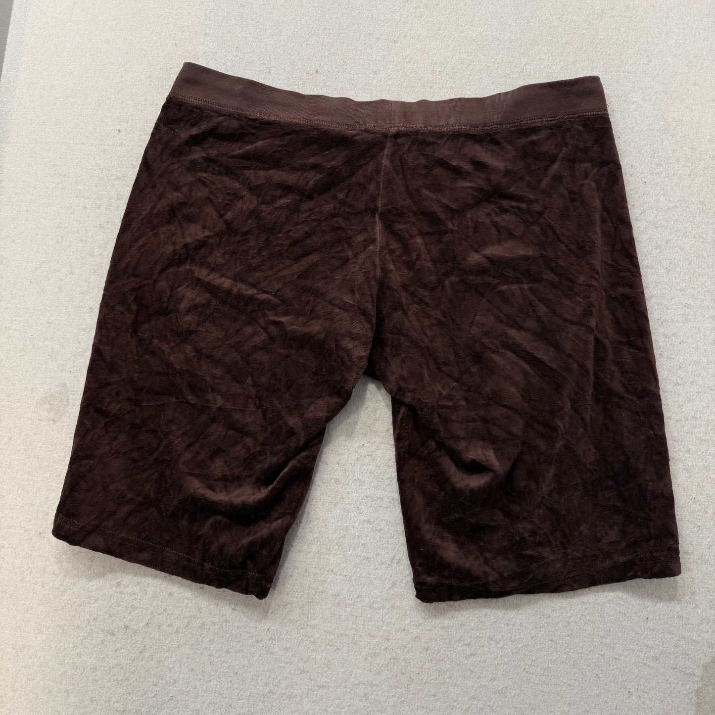 Vintage Juicy Couture Juicy Heiress Women's Brown Velour Lounge Shorts Size L