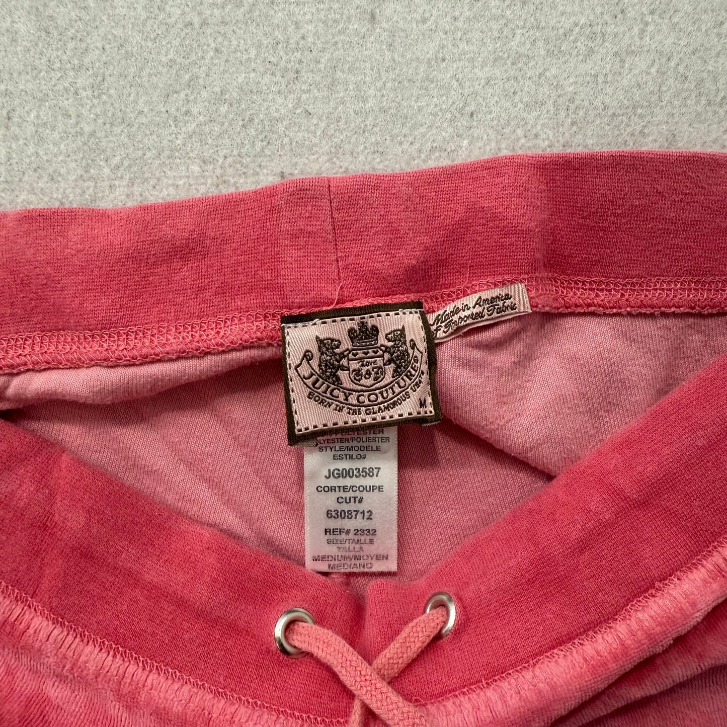 Juicy Couture Women's Baby Pink Flared Track Pant Loungewear Low Rise Y2K Size M