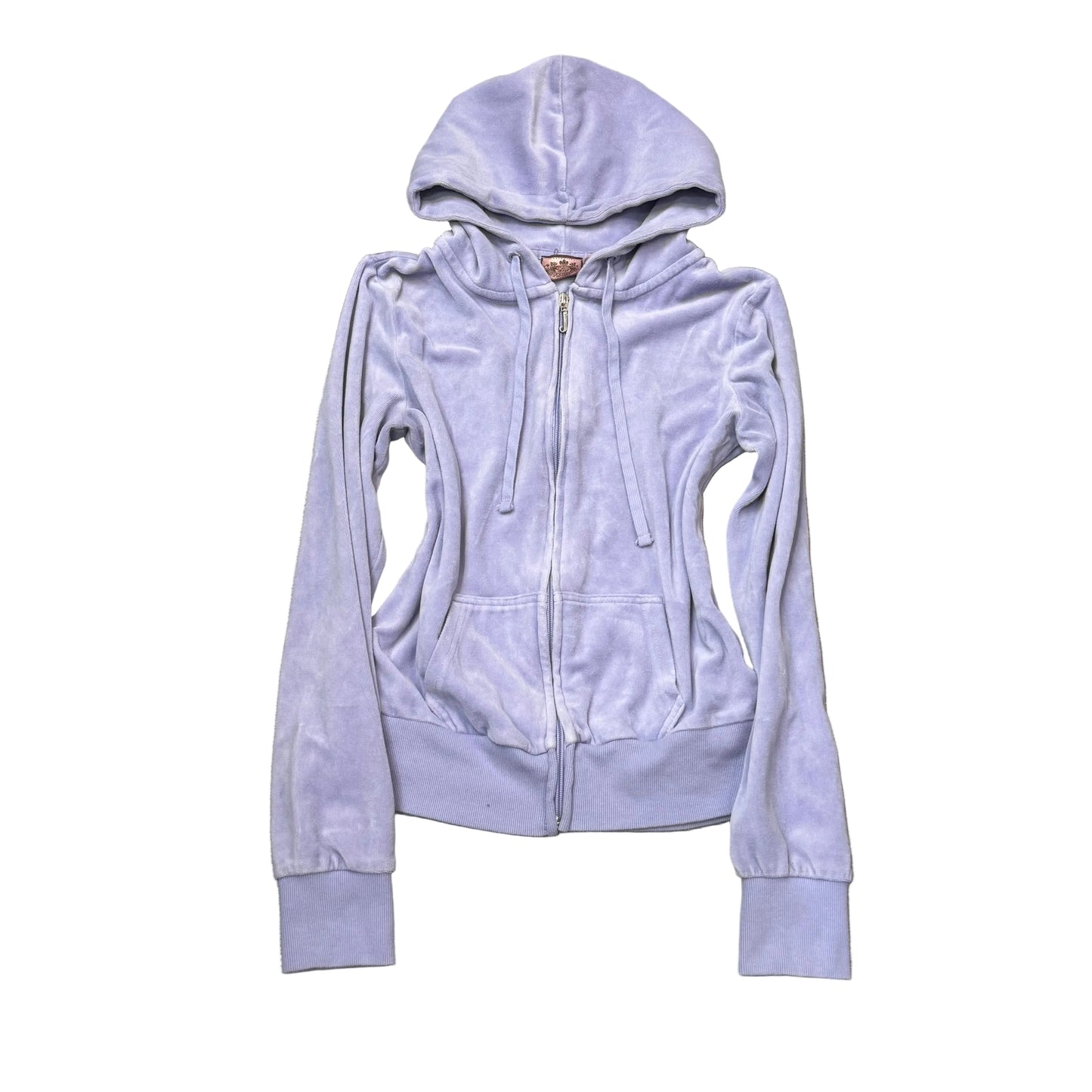 Vintage Juicy Couture Women's Lavender Velour Full Zip Hoodie Loungewear Size S