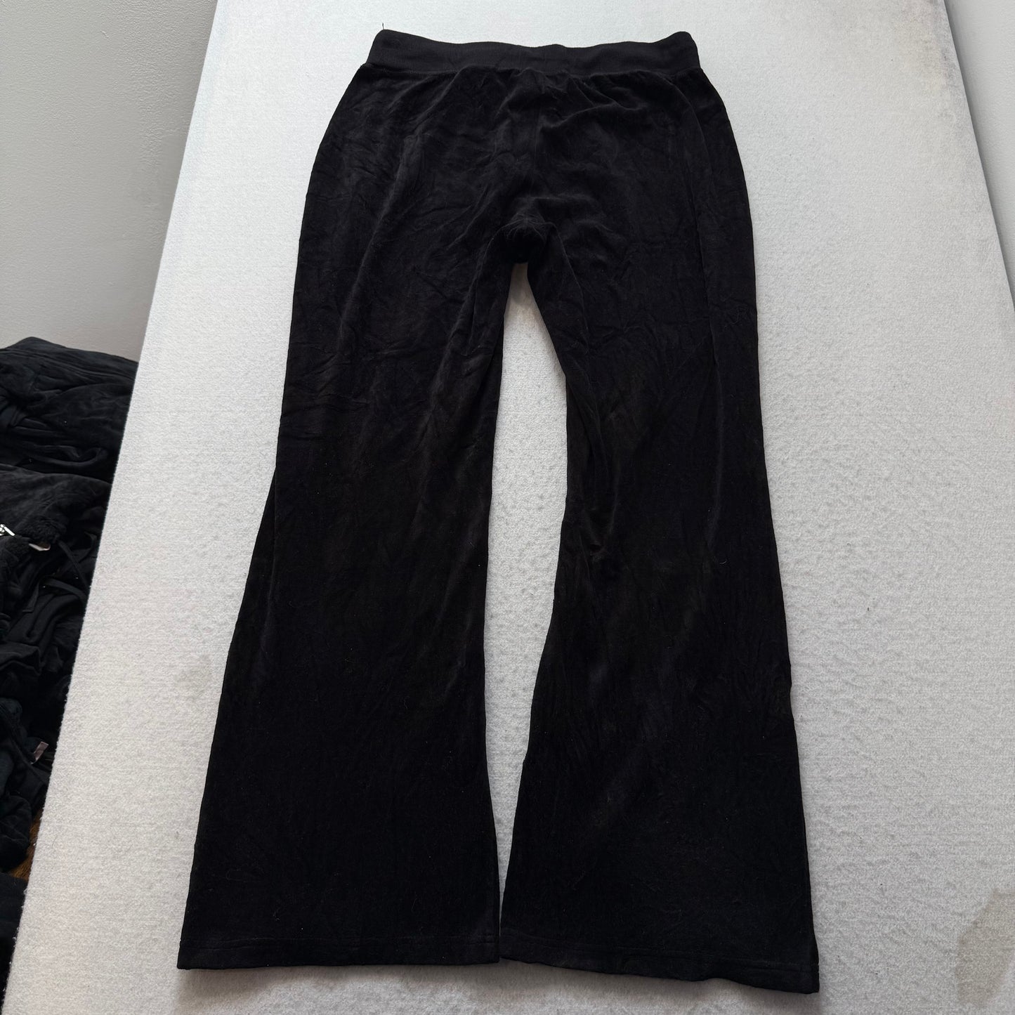 2003 Vtg Juicy Couture Women's Black Velour Tracksuit Set Jacket & Pant Size XL