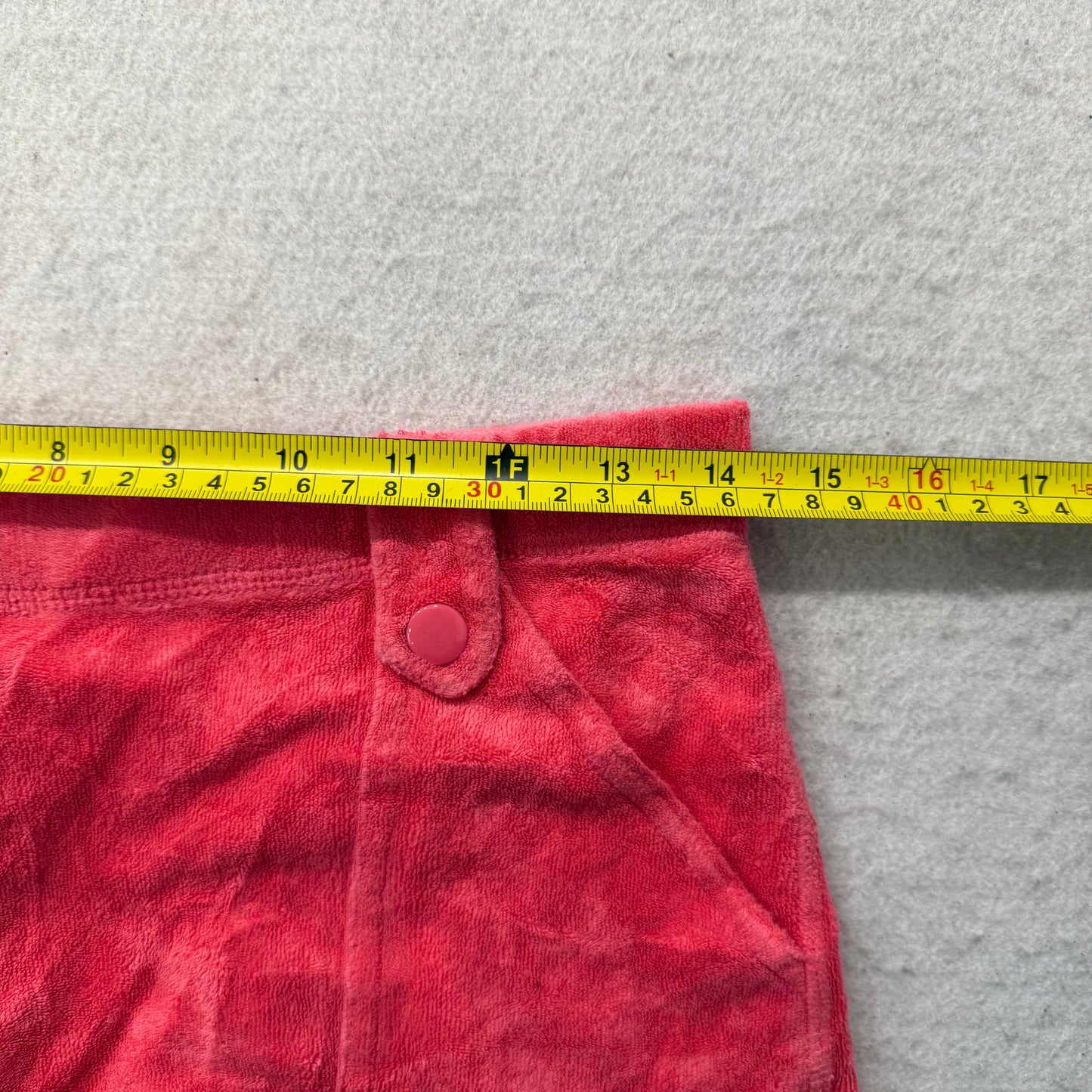 2003 Vintage Juicy Couture Kid's Red Terry Cloth Lounge Shorts Pockets Size 12