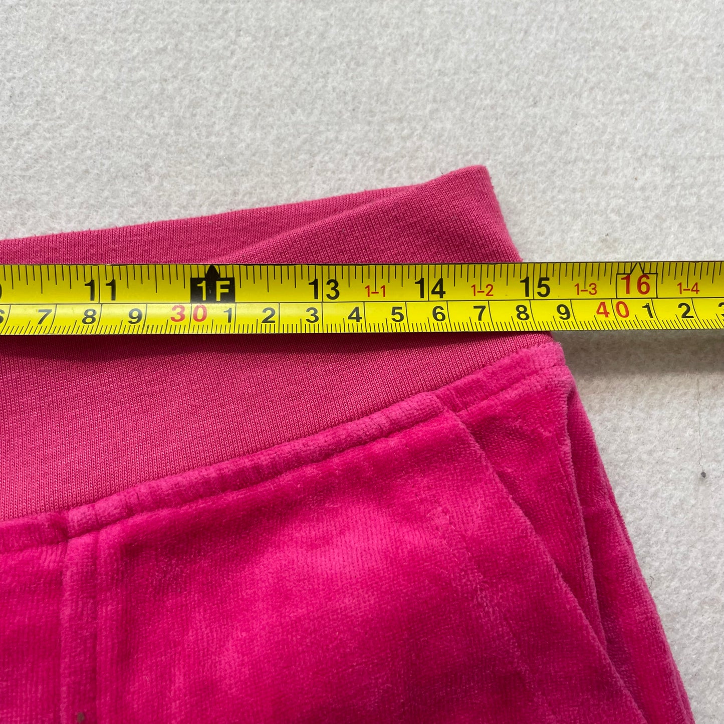 Vintage Juicy Couture Women's Hot Pink Velour Flared Track Pants Pockets Size L