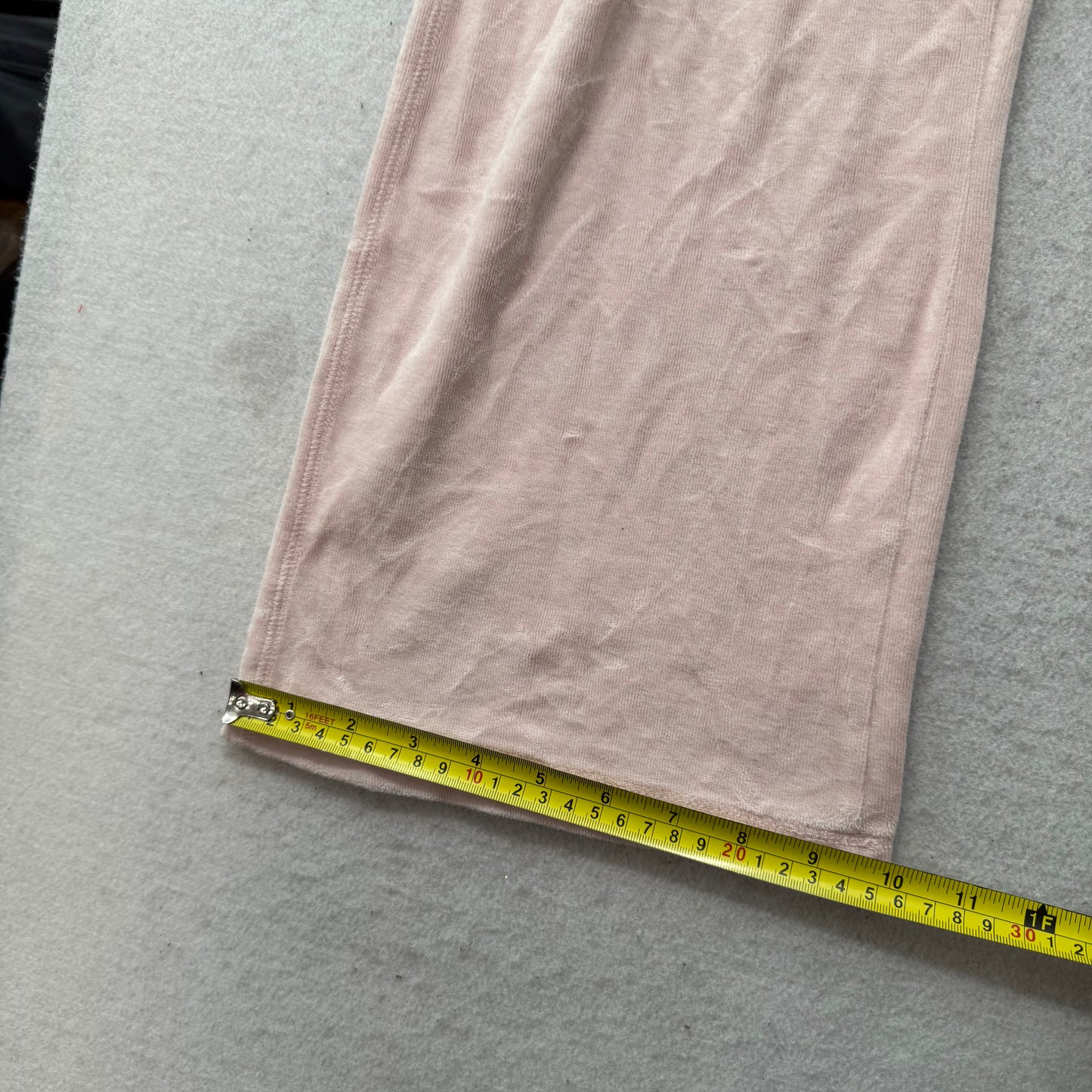 Juicy Couture Women's Pastel Pink Velour Flared Track Pant Loungewear Y2K Size M