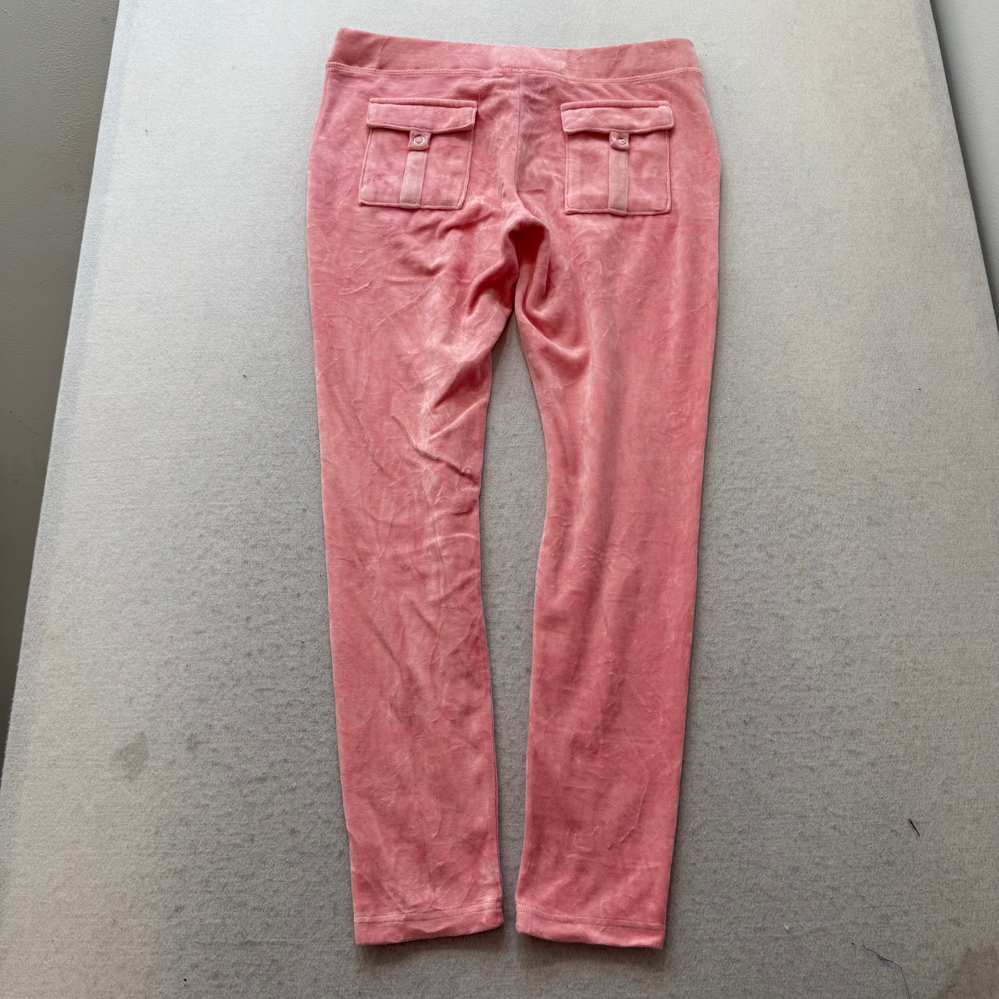 Juicy Couture Women's Pink Zip-Up Hoodie & Drawstring Pants Tracksuit Set Size L